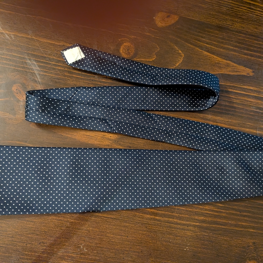 Classic Navy Polka Dot Tie